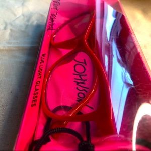 2.50 Betsey Johnson blue light glasses w/cloth bag